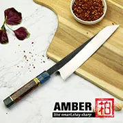 Professional Kitchen Vegetable and Fruit Cutting Knife Set Chef Knife Japanese Santoku Meat Cleaver Knife with Pakkawood Handle
