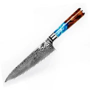 Professional Kitchen Vegetable and Fruit Cutting Knife Set Chef Knife Japanese Santoku Meat Cleaver Knife with Pakkawood Handle