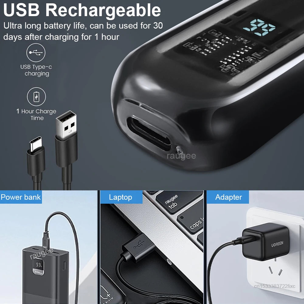 Nose Hair Trimmer Clipper for Men USB Rechargeable Professional Painless Portable Electric Eyebrow Ear Nose Hair Clipper Machine