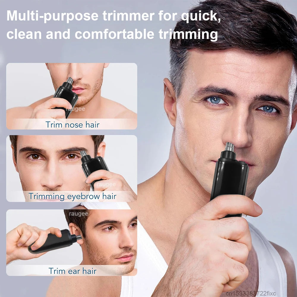 Nose Hair Trimmer Clipper for Men USB Rechargeable Professional Painless Portable Electric Eyebrow Ear Nose Hair Clipper Machine