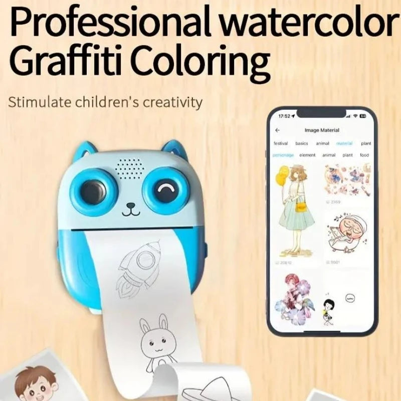 1pc Instant Print Camera with Video Recording, 2.8" HD Digital Camera, Portable Instant Camera with Printing Paper, Selfie Camer