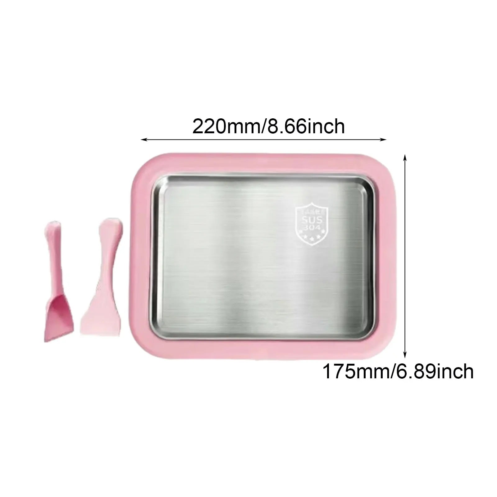 DIY Ice Cream Maker Yogurt Maker Machine for Homemade Rolled Cream Sorbet Gelato,Household Ice Cream Roller Pan with 2 Spatulas