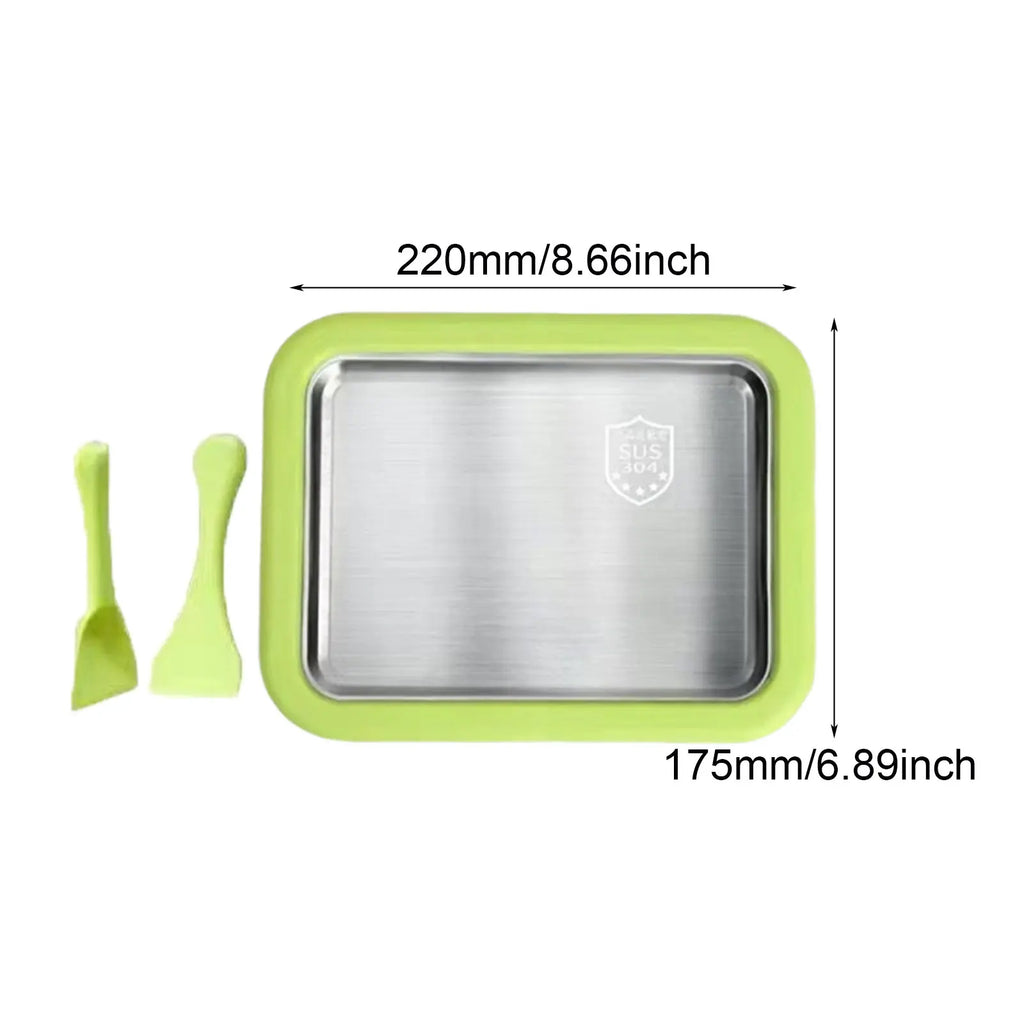 DIY Ice Cream Maker Yogurt Maker Machine for Homemade Rolled Cream Sorbet Gelato,Household Ice Cream Roller Pan with 2 Spatulas