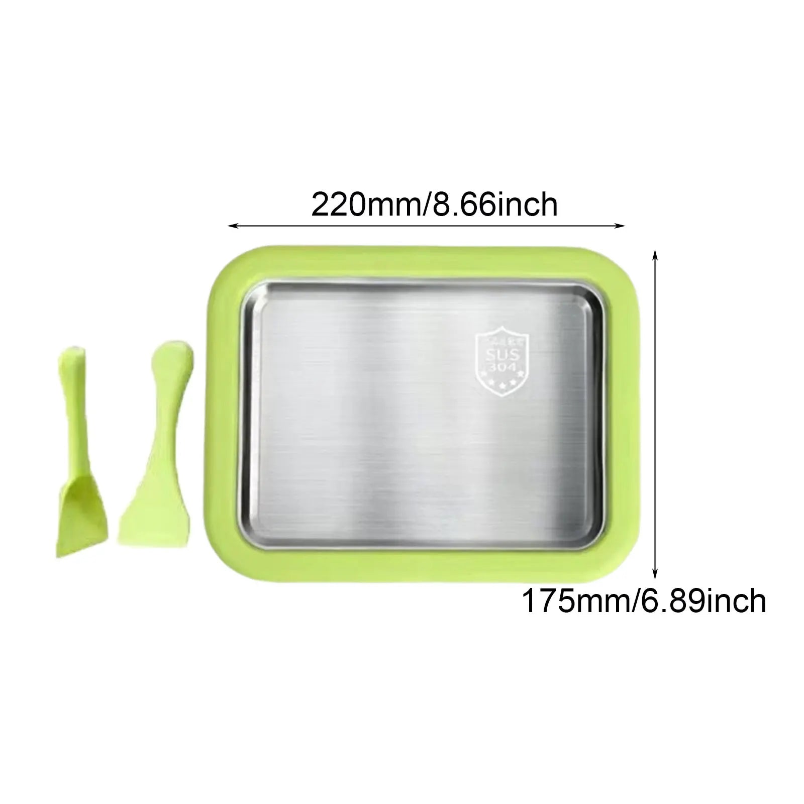 DIY Ice Cream Maker Yogurt Maker Machine for Homemade Rolled Cream Sorbet Gelato,Household Ice Cream Roller Pan with 2 Spatulas