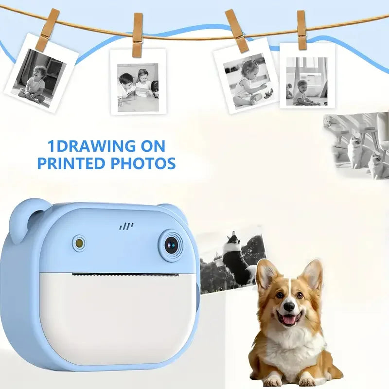 Instant Print Camera 1080P HD, Multi-Function Digital Video Camcorder with Multiple Shooting Modes, MP3 Player Support