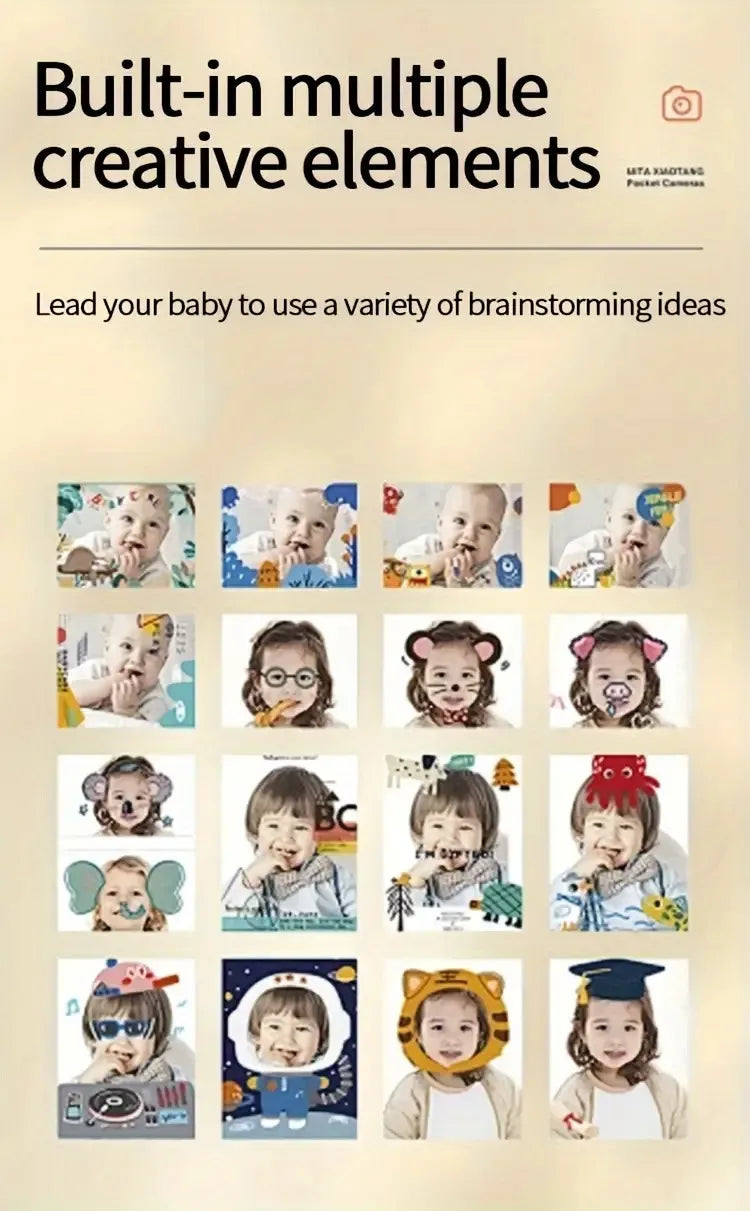 1pc Instant Print Camera with Video Recording, 2.8" HD Digital Camera, Portable Instant Camera with Printing Paper, Selfie Camer