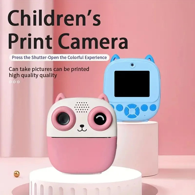 1pc Instant Print Camera with Video Recording, 2.8" HD Digital Camera, Portable Instant Camera with Printing Paper, Selfie Camer