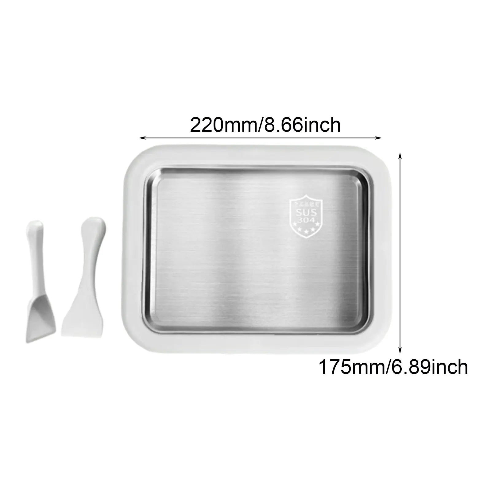 DIY Ice Cream Maker Yogurt Maker Machine for Homemade Rolled Cream Sorbet Gelato,Household Ice Cream Roller Pan with 2 Spatulas