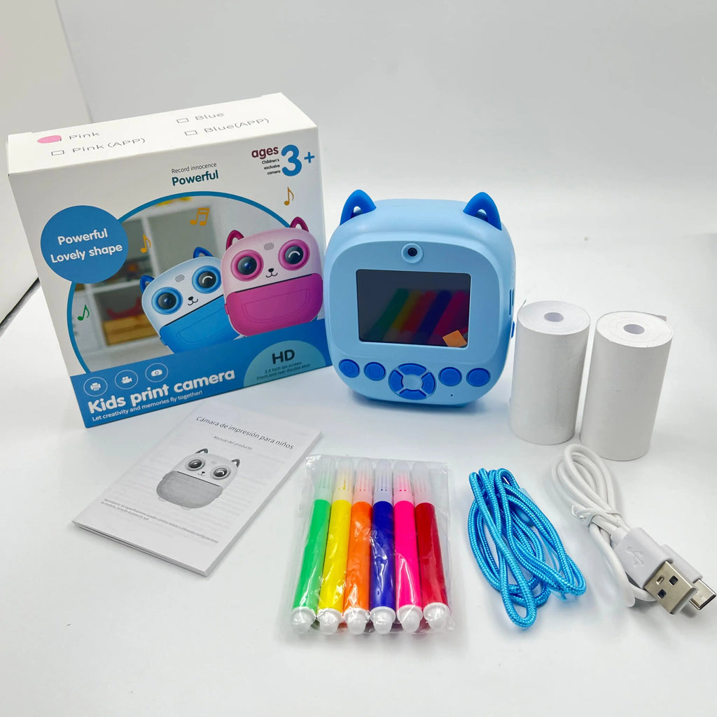 1pc Instant Print Camera with Video Recording, 2.8" HD Digital Camera, Portable Instant Camera with Printing Paper, Selfie Camer