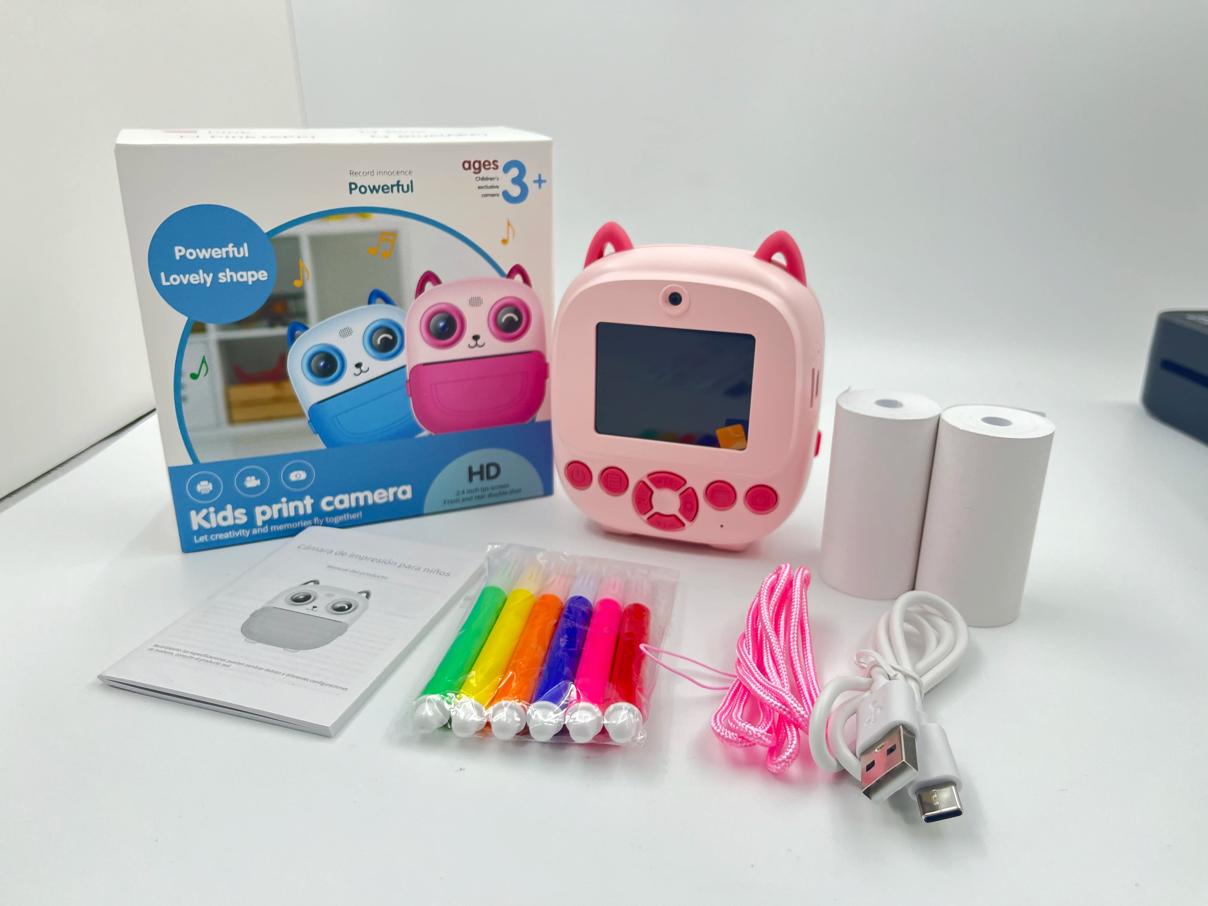 1pc Instant Print Camera with Video Recording, 2.8" HD Digital Camera, Portable Instant Camera with Printing Paper, Selfie Camer