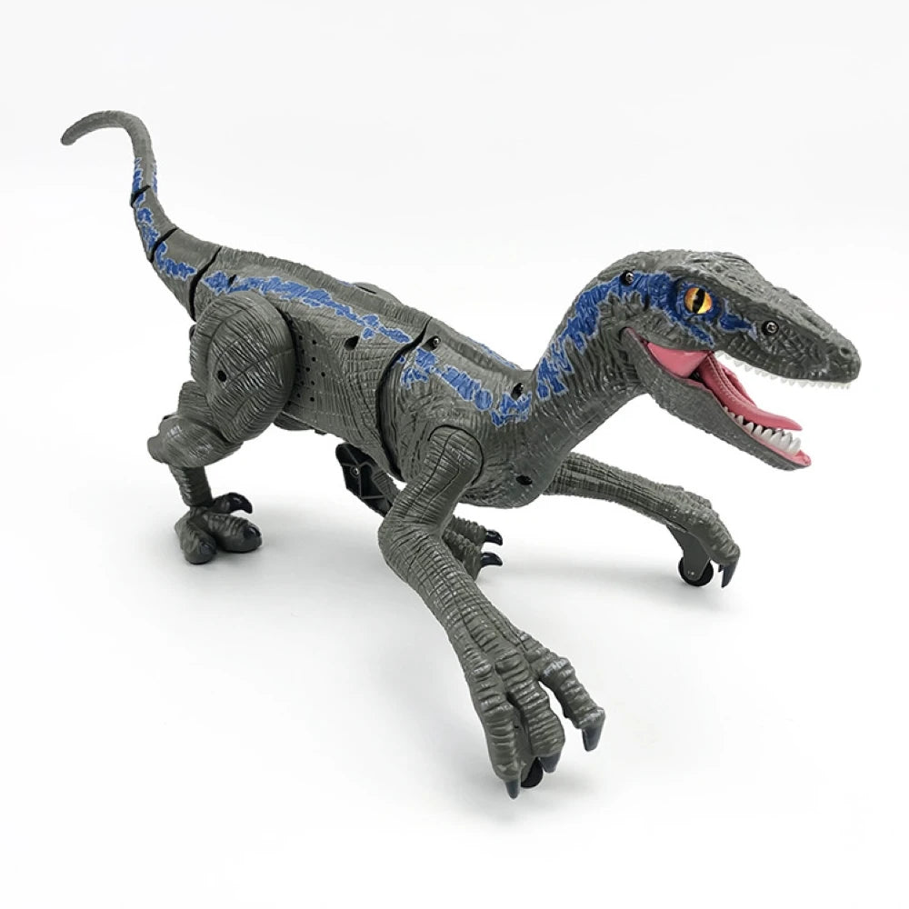 RC Dinosaur Raptor Robot electronic Intelligent 2.4G Remote Control Animals Music Light Toy Electric Toys For Children boys gift