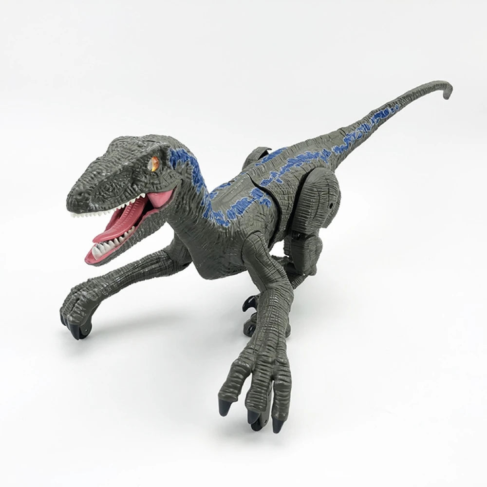 RC Dinosaur Raptor Robot electronic Intelligent 2.4G Remote Control Animals Music Light Toy Electric Toys For Children boys gift