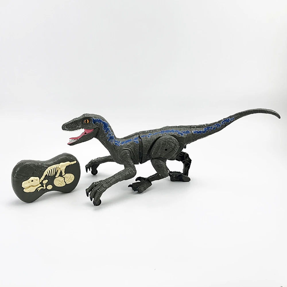 RC Dinosaur Raptor Robot electronic Intelligent 2.4G Remote Control Animals Music Light Toy Electric Toys For Children boys gift