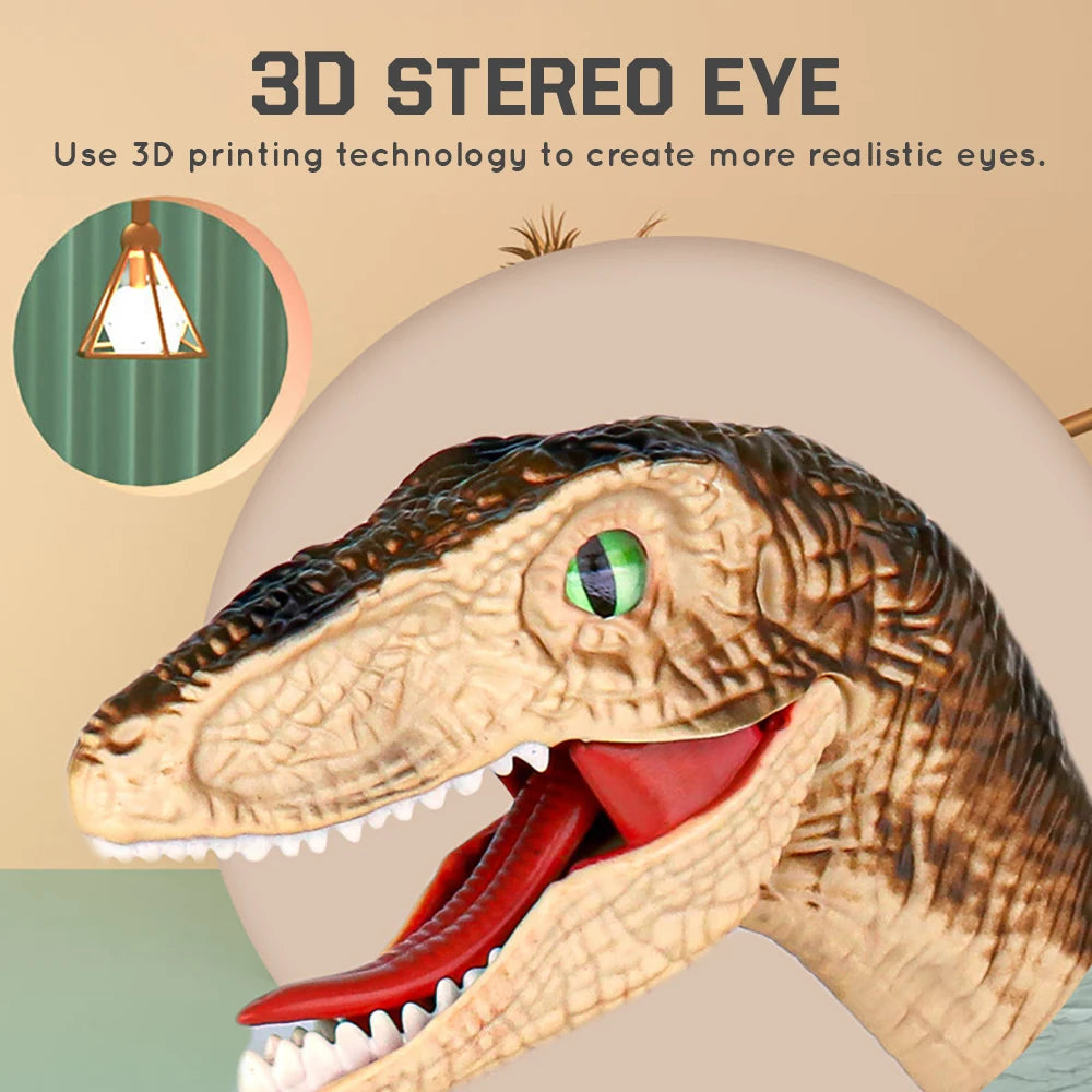 RC Dinosaur Raptor Robot electronic Intelligent 2.4G Remote Control Animals Music Light Toy Electric Toys For Children boys gift