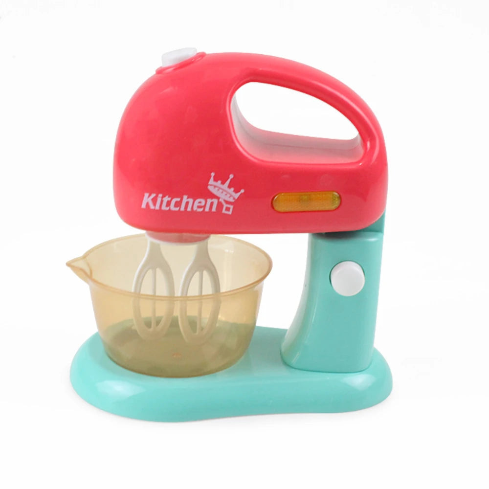 WizKidz Kids Toy Kitchen Utensils Play Set Mixer Blender Toaster Sounds Lights Toddler Accessories for Boys & Girls Kitchen Fun
