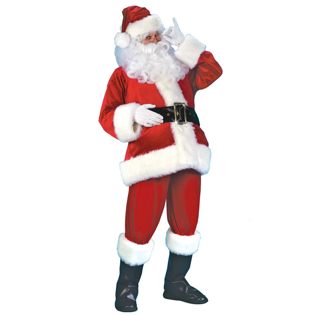 Santa Claus Costume Adult Male Golden Velvet Santa Claus Costume Halloween Performance Costume Anime Cosplay
