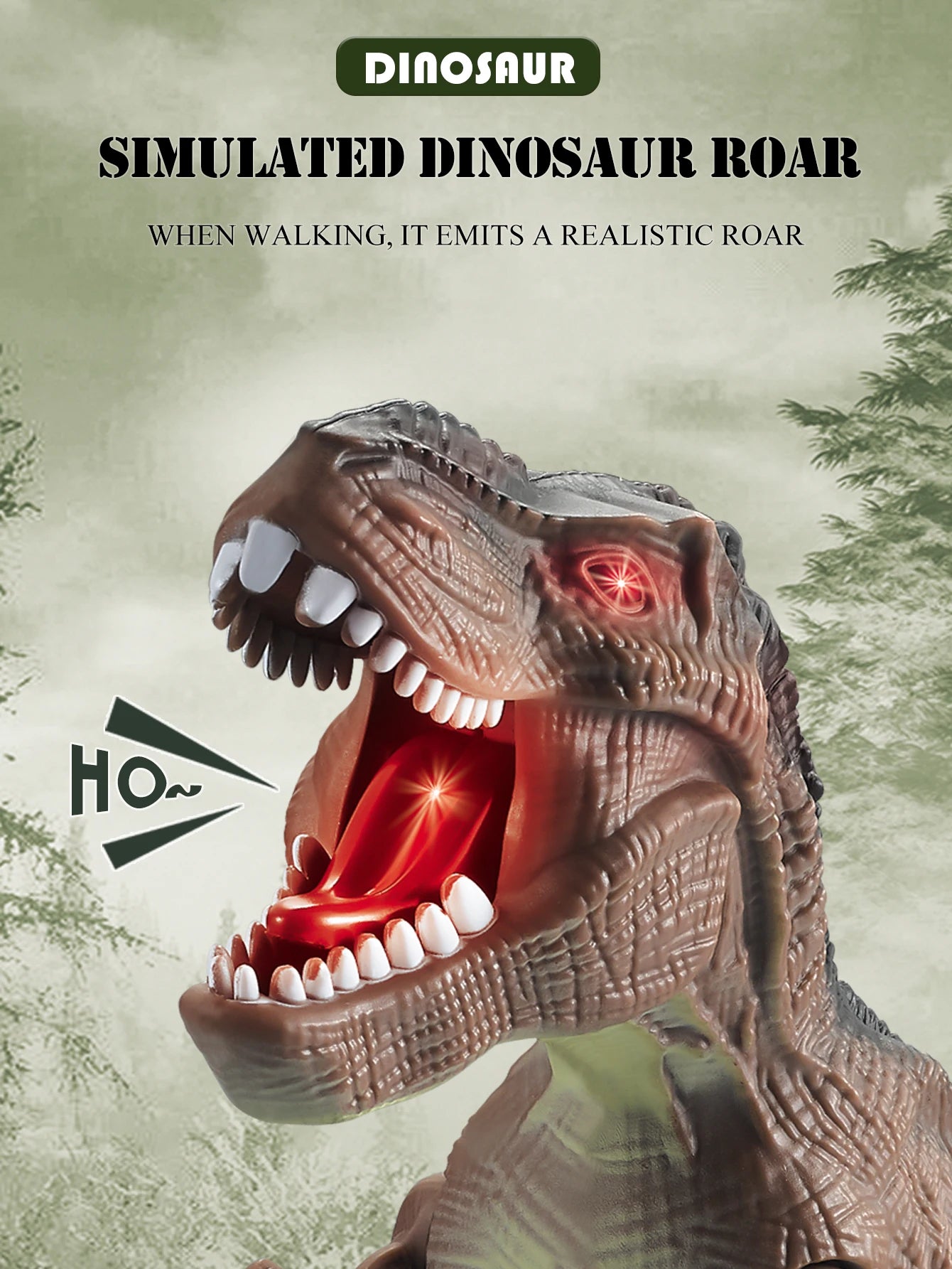 Remote Control Dinosaur Toys, Simulated Tyrannosaurus Rex Dino World Game Electric Dinosaur Model Electronic Walking Robot gifts