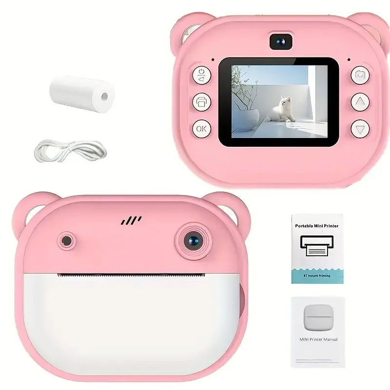 Instant Print Camera 1080P HD, Multi-Function Digital Video Camcorder with Multiple Shooting Modes, MP3 Player Support