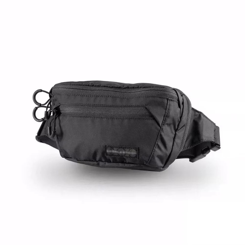 Bando Bag - Tactical Men's Fanny Pack w/Adjustable Waist Belt, Zippered Pockets, Compact Lightweight Belt Bag