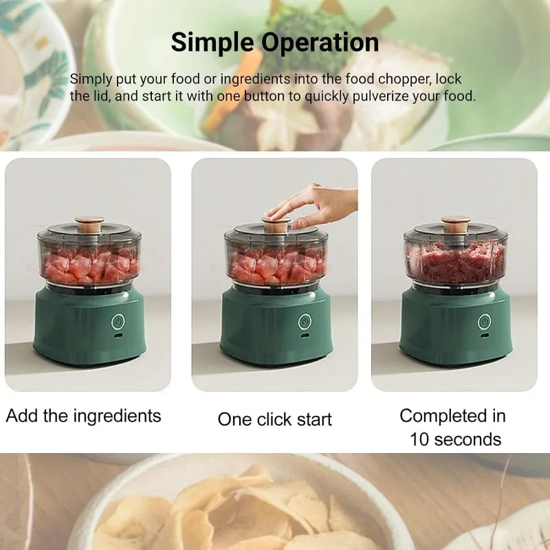 Mini Home Food Machine Baby Food Multi Functional Cooking Machine Meat Grinder Stirring Cooking Kitchen 350ML Wireless Charging