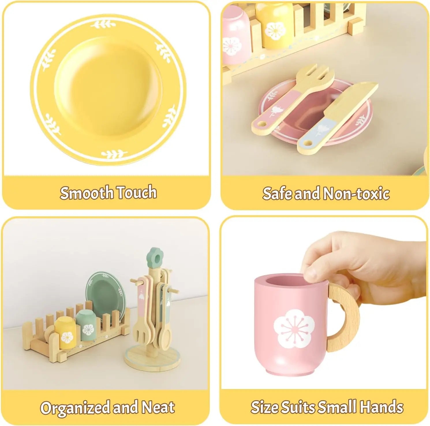Simulation Wooden Kitchen Toys Mini Chef Kitchenette Play Role Game Early Educational Toys for Pretend Cooking For Kids Age 3+
