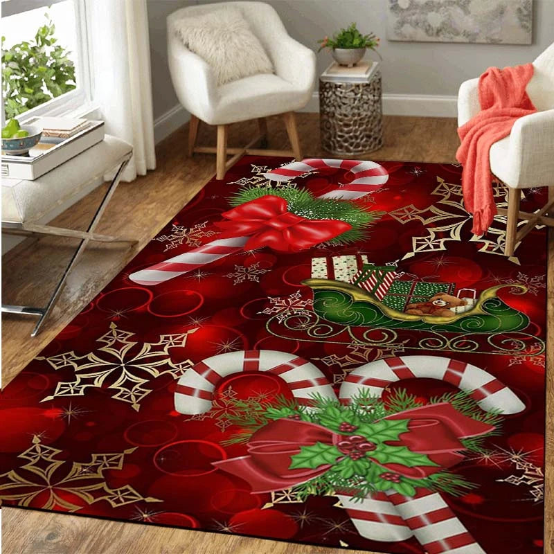 Christmas Tree Santa Claus Series Carpet Home, Living Room, Bedroom Decoration  Soft and Non slip