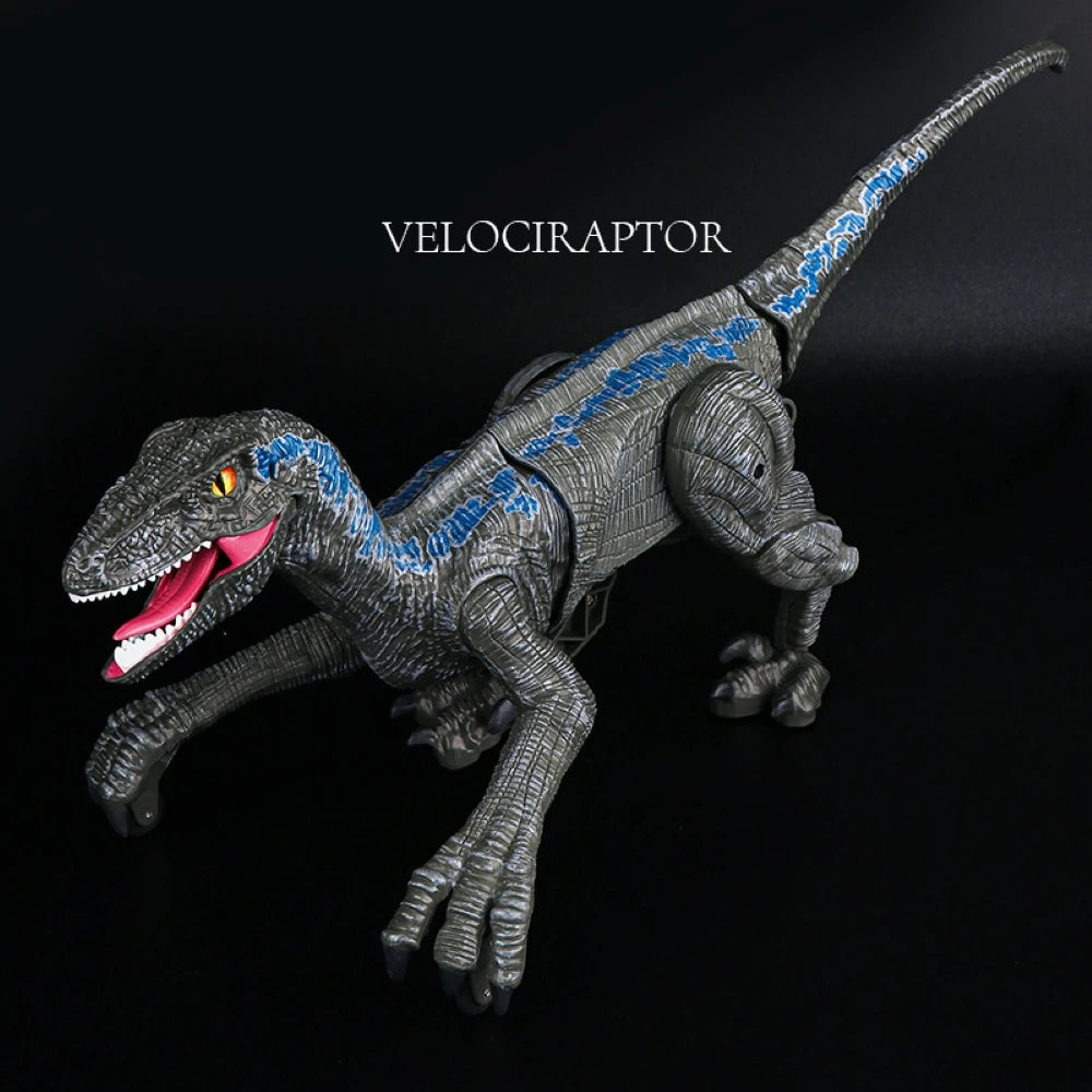 RC Dinosaur Raptor Robot electronic Intelligent 2.4G Remote Control Animals Music Light Toy Electric Toys For Children boys gift