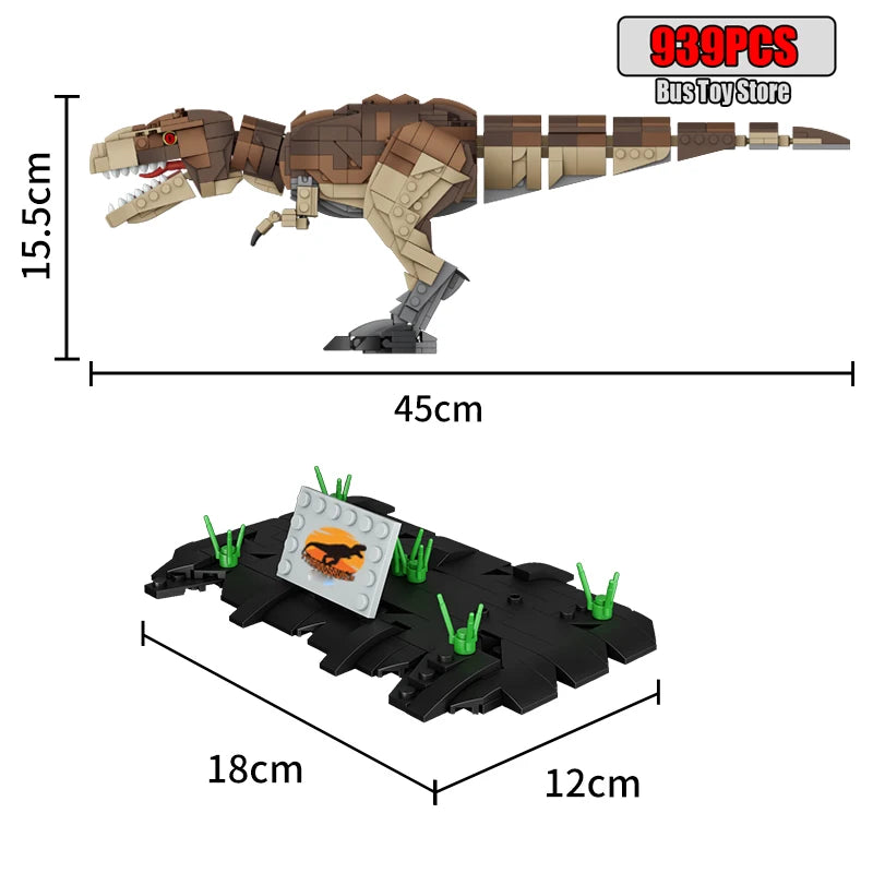 939pcs T-Rex Dinosaur Building Blocks Sets Craft Toys Triceratops Tyrannosaurus Rex Dinosaur Toys for Kids Boys Christmas Gifts