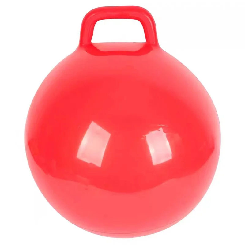 RTSHE-Children's PVC Toy Handle Jump Ball Elastic Ball Inflatable Elastic Ball With Handle Jumping Ball