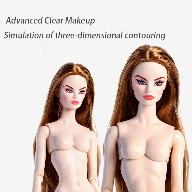 1/6 New Upgraded Fashion Star Supermodel Doll 32cm 12 Joint Movable White Skin Elegant Make-up Trendy Hairstyle DIY Dress Up Toy