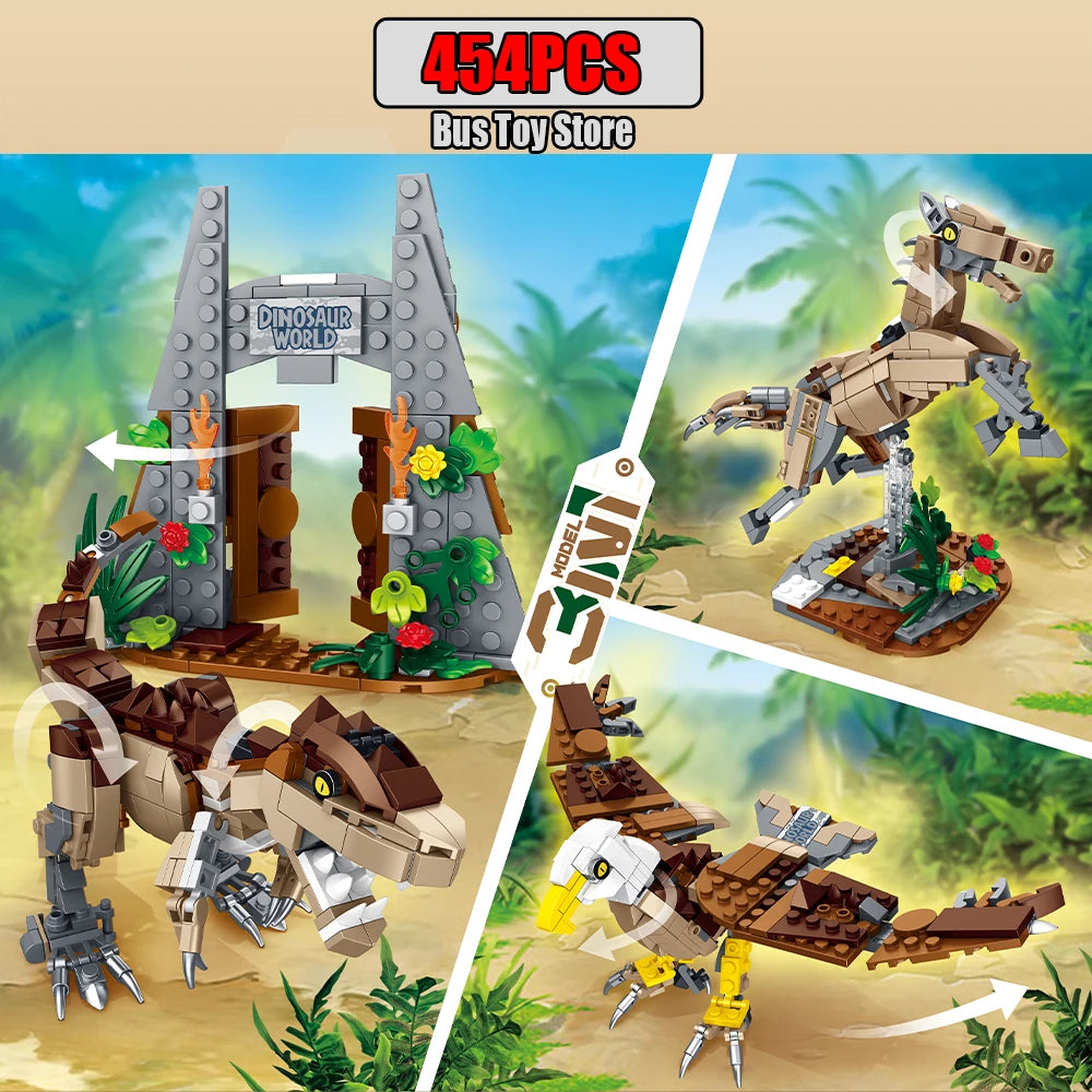 939pcs T-Rex Dinosaur Building Blocks Sets Craft Toys Triceratops Tyrannosaurus Rex Dinosaur Toys for Kids Boys Christmas Gifts