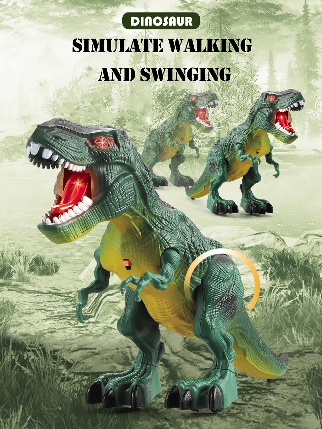 Remote Control Dinosaur Toys, Simulated Tyrannosaurus Rex Dino World Game Electric Dinosaur Model Electronic Walking Robot gifts
