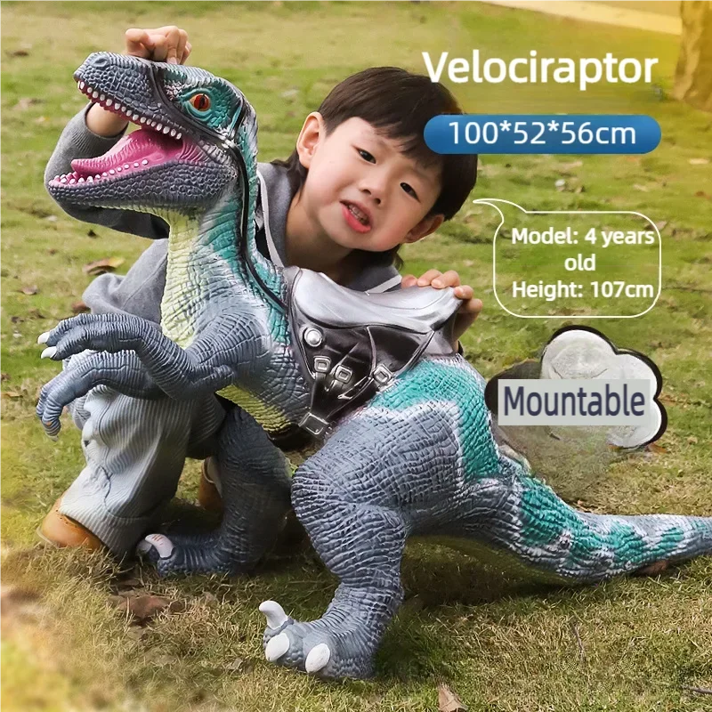 Super Jurass T-Rex Large Dinosaur Model Toys Big Mount Brachiosaurus Park 100cm Soft Puppets Dinosaur Worlds Toy for Kids Boys