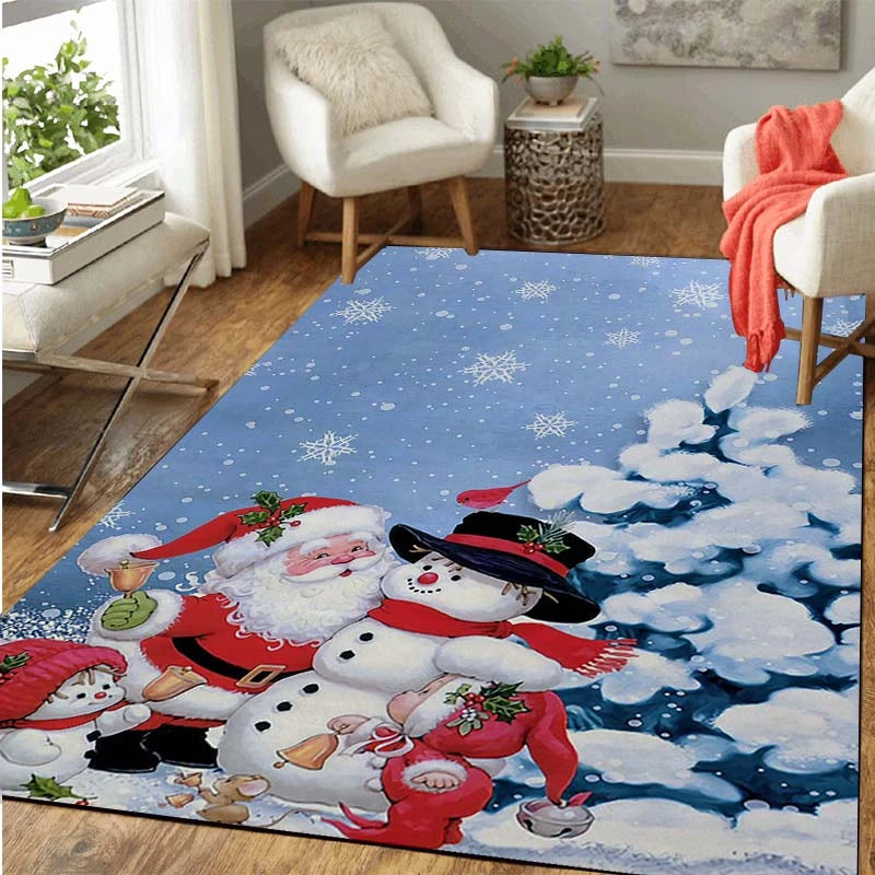 Christmas Tree Santa Claus Series Carpet Home, Living Room, Bedroom Decoration  Soft and Non slip
