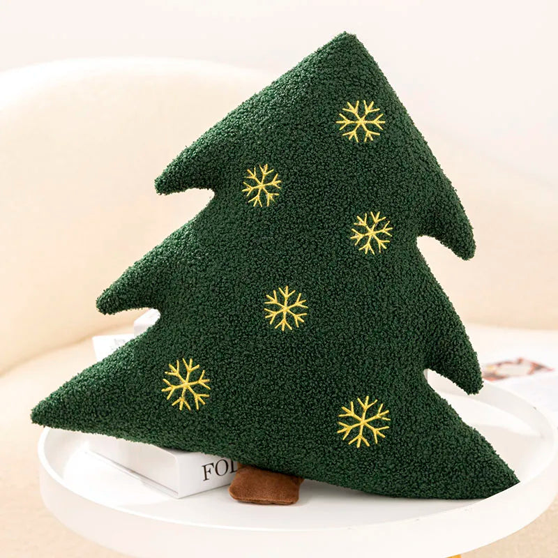 Christmas Throw Pillow  Gingerbread Man Plush Christmas Tree Stuffed Soft Cute Xmas Pillows for Party Cushion Decoration Gift