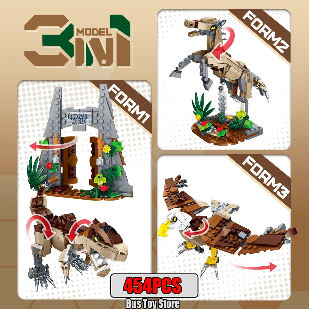 939pcs T-Rex Dinosaur Building Blocks Sets Craft Toys Triceratops Tyrannosaurus Rex Dinosaur Toys for Kids Boys Christmas Gifts