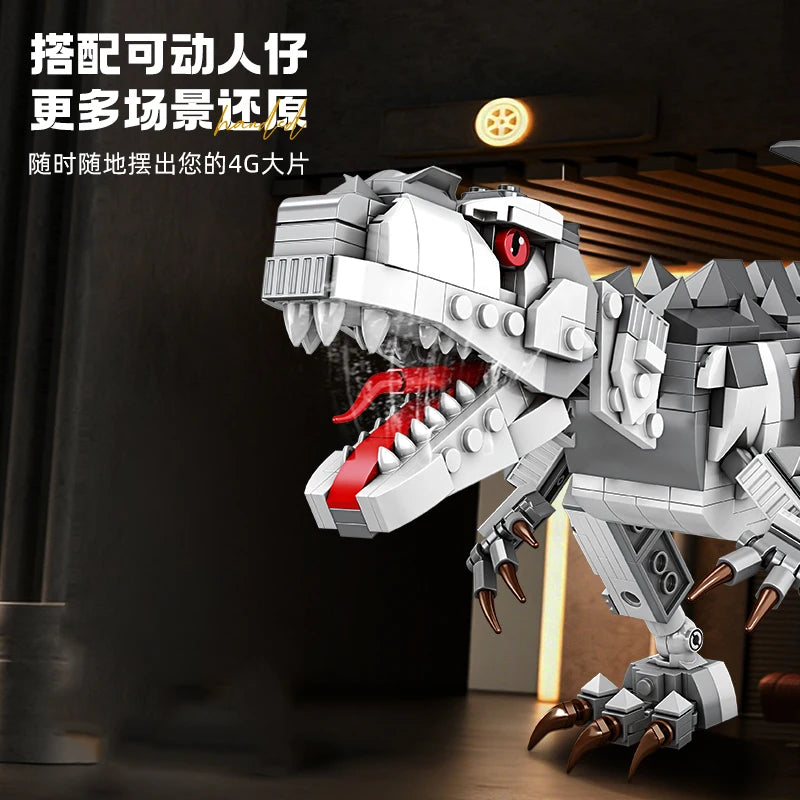 Dinosaur World Building Blocks Set Primitive Forest Dinosaur Animals Bricks T-Rex Model Christmas Gift for Boys Girls Kids