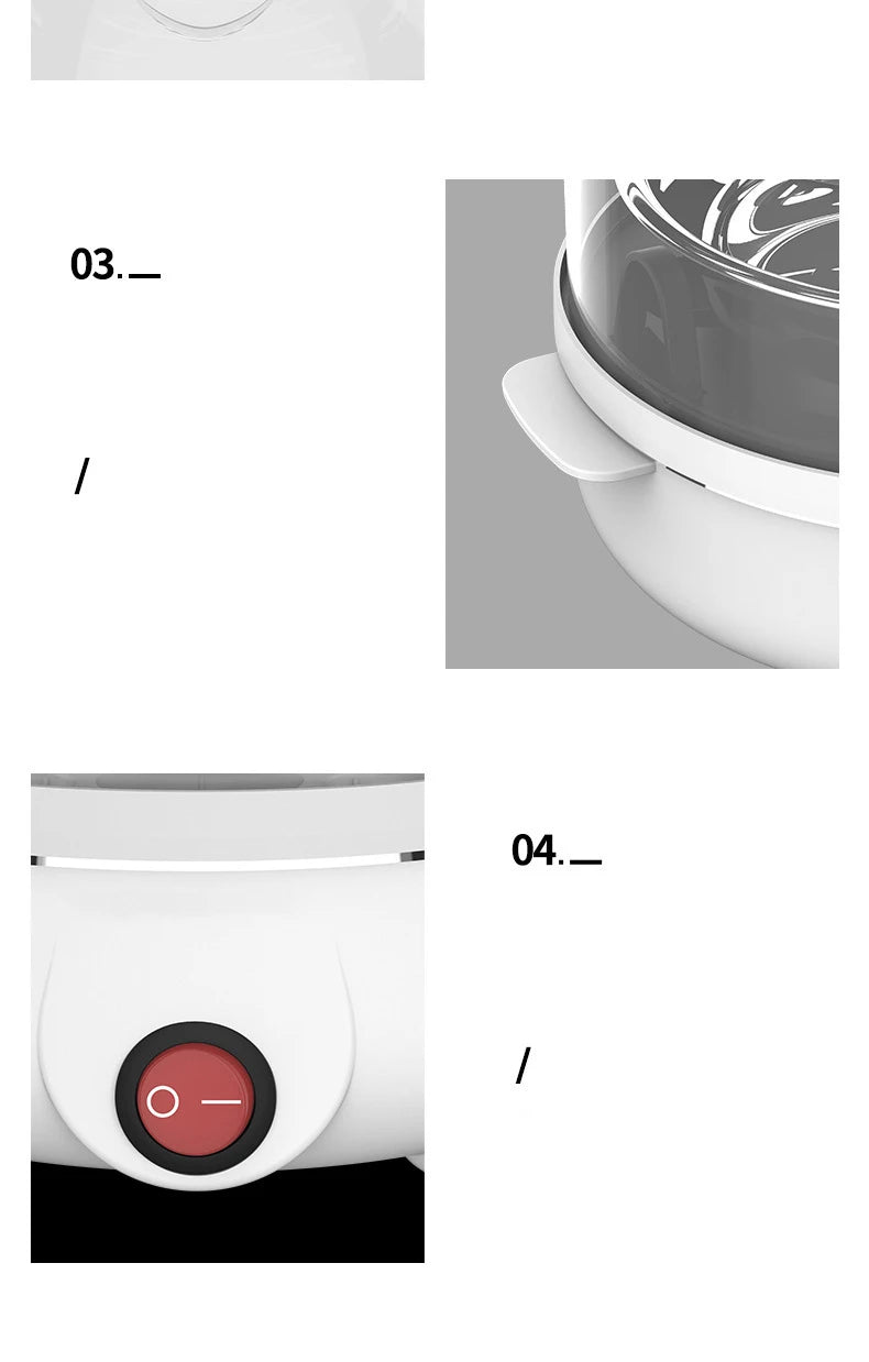 Electric Egg Cooker Steamer Boiler for 14 Eggs Two Layer Soft Medium Hard Boiled Egg Maker with Auto Shut Off Kitchen Appliance
