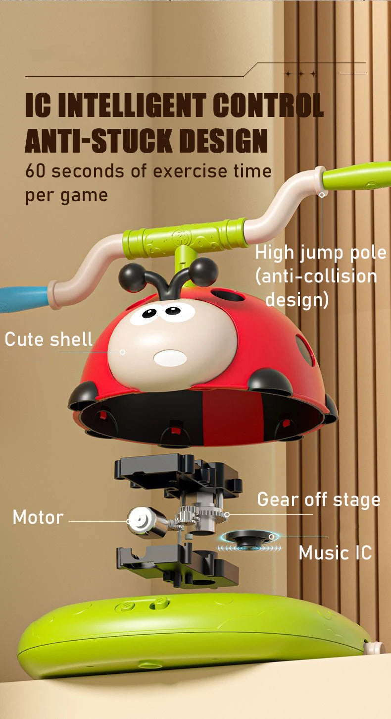 Musical Jump Sports Toys 5 in 1 3 in 1 Toss Ring Game Toy and Shooting Launcher for Kids Ladybug Multifunction Outdoor Machine