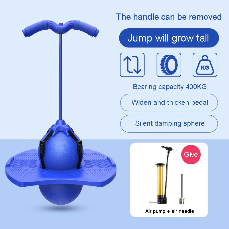 Outdoor Toys Bouncing Ball With Handle Pump Balance Platform Bouncy Jump Pogo Ball For Kids Playground Sports Competition Toy