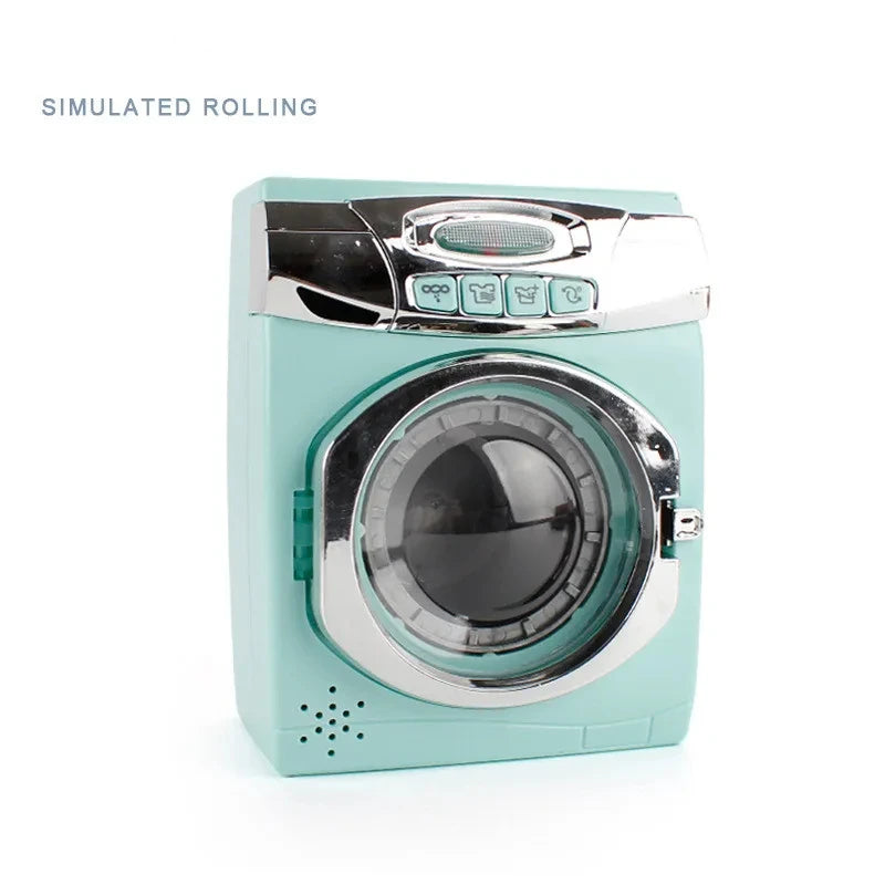 Kitchen Toys Set Kids Pretend Play Home Appliances Washing Machine Toaster Microwave Juicer Egg Cooker Girls Boys Play House Toy