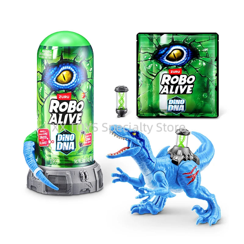 ZURU Robo Alive Dino DNA Series Dinosaur Playset Tyrannosaurus Rex Ceratopsian Velociraptor Boys Treasure Hunt Surprise Toys