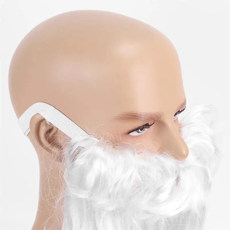 European and American cross-border white long curly hair Santa Claus synthetic wig European and American Santa Claus big