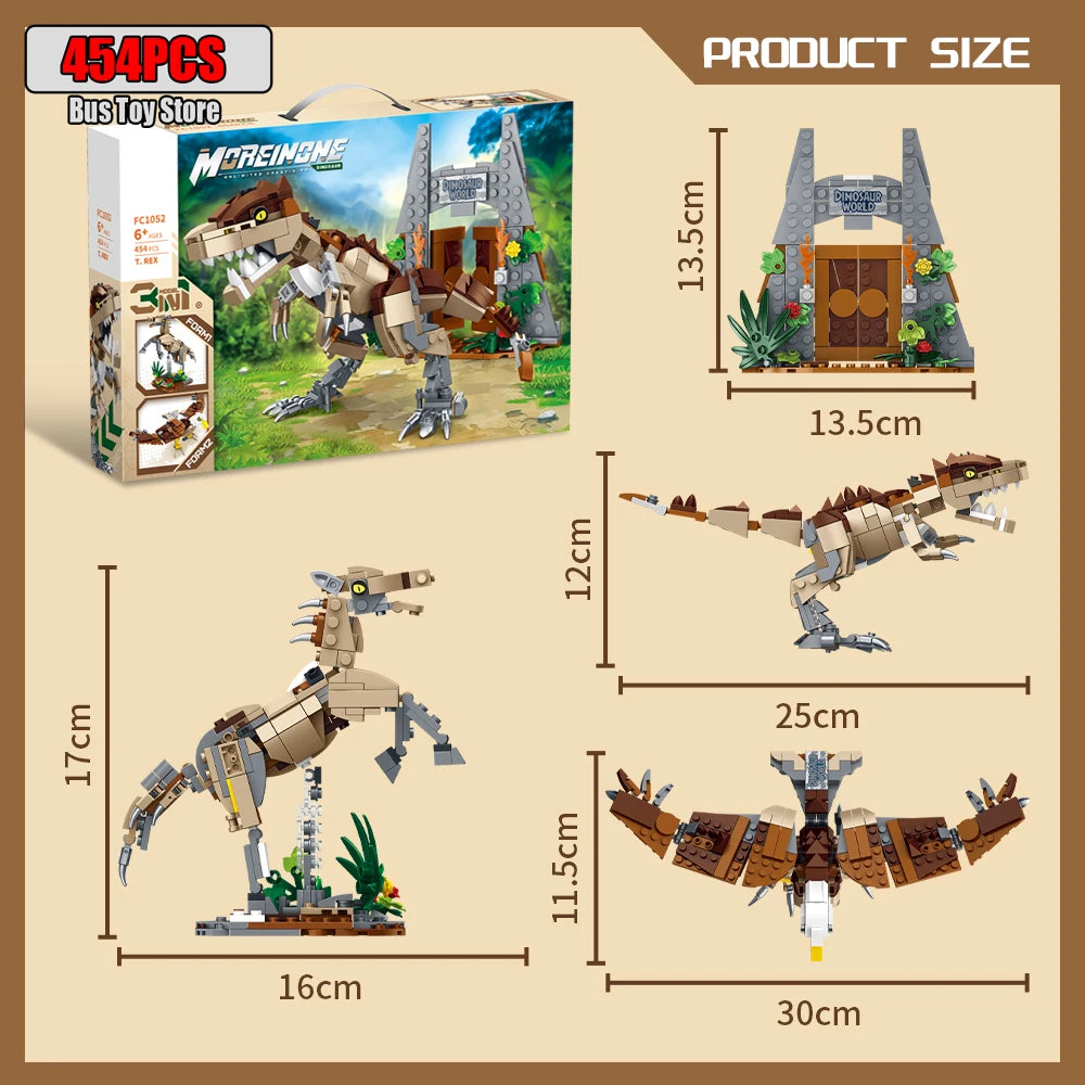 939pcs T-Rex Dinosaur Building Blocks Sets Craft Toys Triceratops Tyrannosaurus Rex Dinosaur Toys for Kids Boys Christmas Gifts