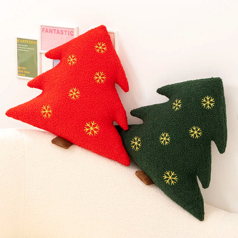 Christmas Throw Pillow  Gingerbread Man Plush Christmas Tree Stuffed Soft Cute Xmas Pillows for Party Cushion Decoration Gift