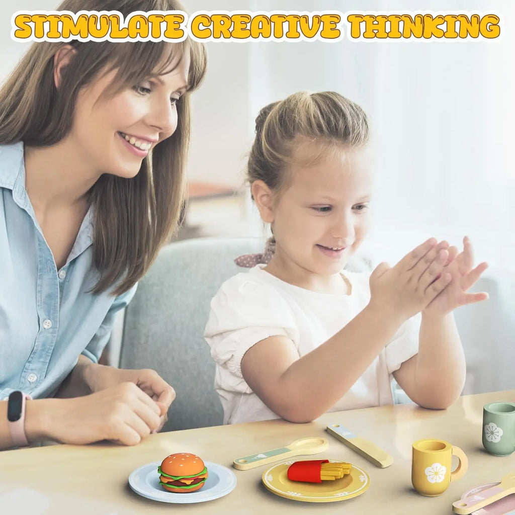 Simulation Wooden Kitchen Toys Mini Chef Kitchenette Play Role Game Early Educational Toys for Pretend Cooking For Kids Age 3+