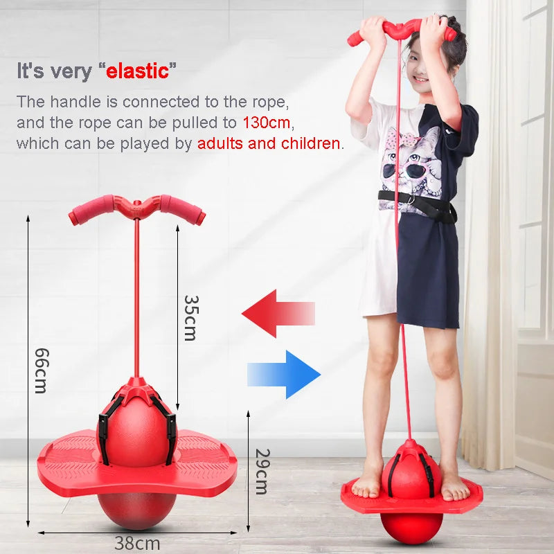 Outdoor Toys Bouncing Ball With Handle Pump Balance Platform Bouncy Jump Pogo Ball For Kids Playground Sports Competition Toy