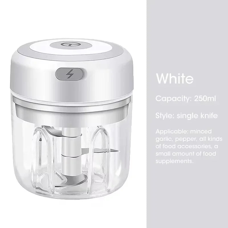 Baby food processor, garlic puree machine, USB charging electric garlic grinder, mini garlic puree machine, household use
