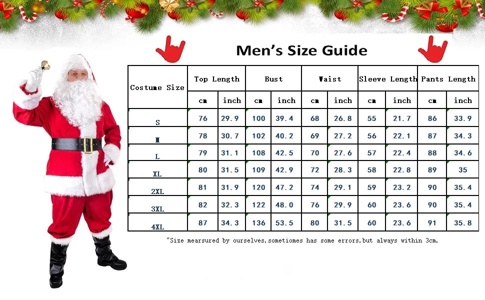 Santa Claus Costume Adult Male Golden Velvet Santa Claus Costume Halloween Performance Costume Anime Cosplay