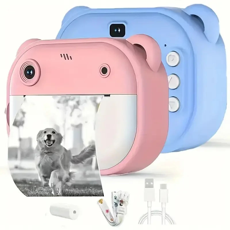 Instant Print Camera 1080P HD, Multi-Function Digital Video Camcorder with Multiple Shooting Modes, MP3 Player Support